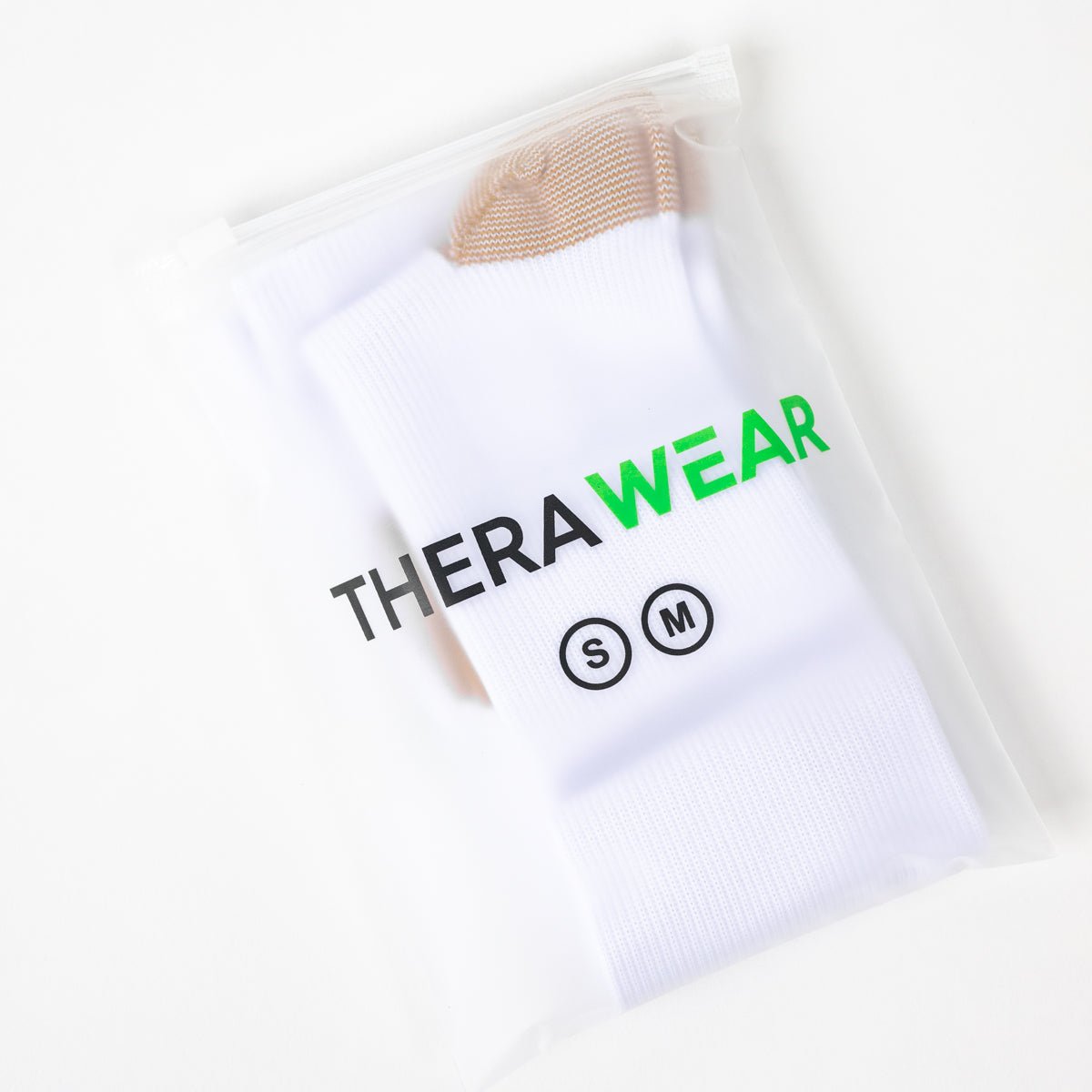 Copper Infused - White & Gold Compression Socks - TheraWear