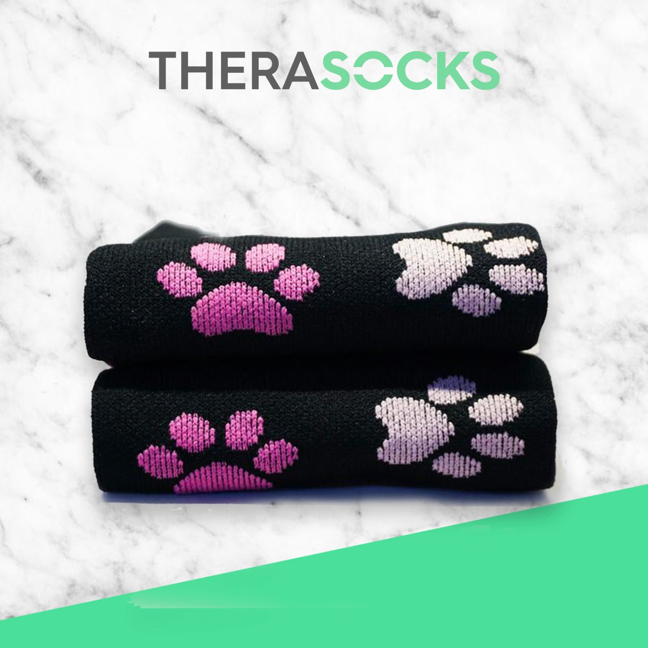 Pawesome Pink Compression Socks - TheraWear