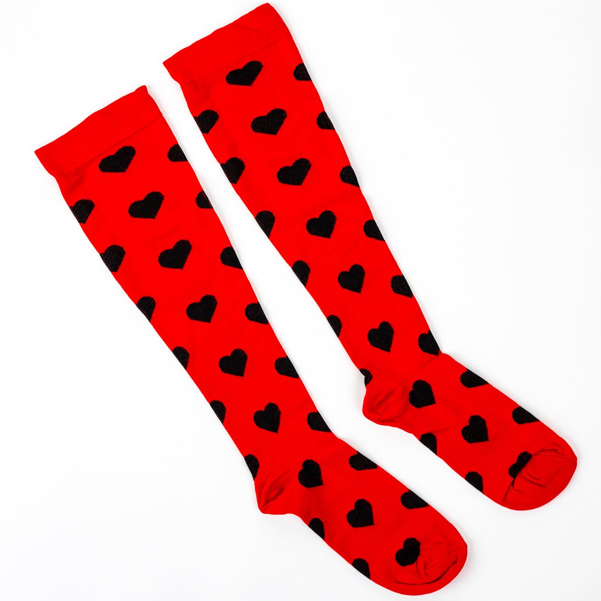 Ruby Red Hearts Compression Socks - TheraWear