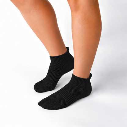 Bamboo Ankle Compression Socks - Black